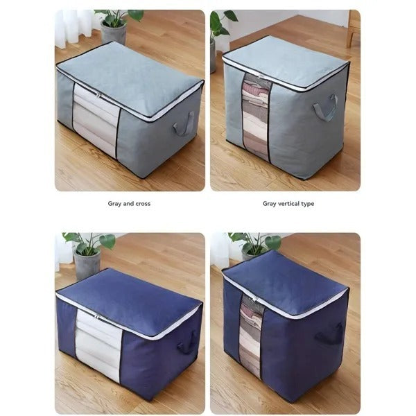 2-Pack Large Storage Bags With Clear Window Reinforced Handles