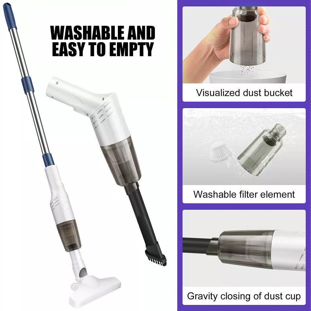 4 IN 1 Handheld Vac Cordless Vacuum Cleaner Upright Lightweight & Box White UK