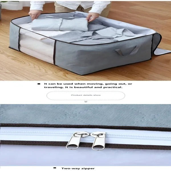 2-Pack Large Storage Bags With Clear Window Reinforced Handles