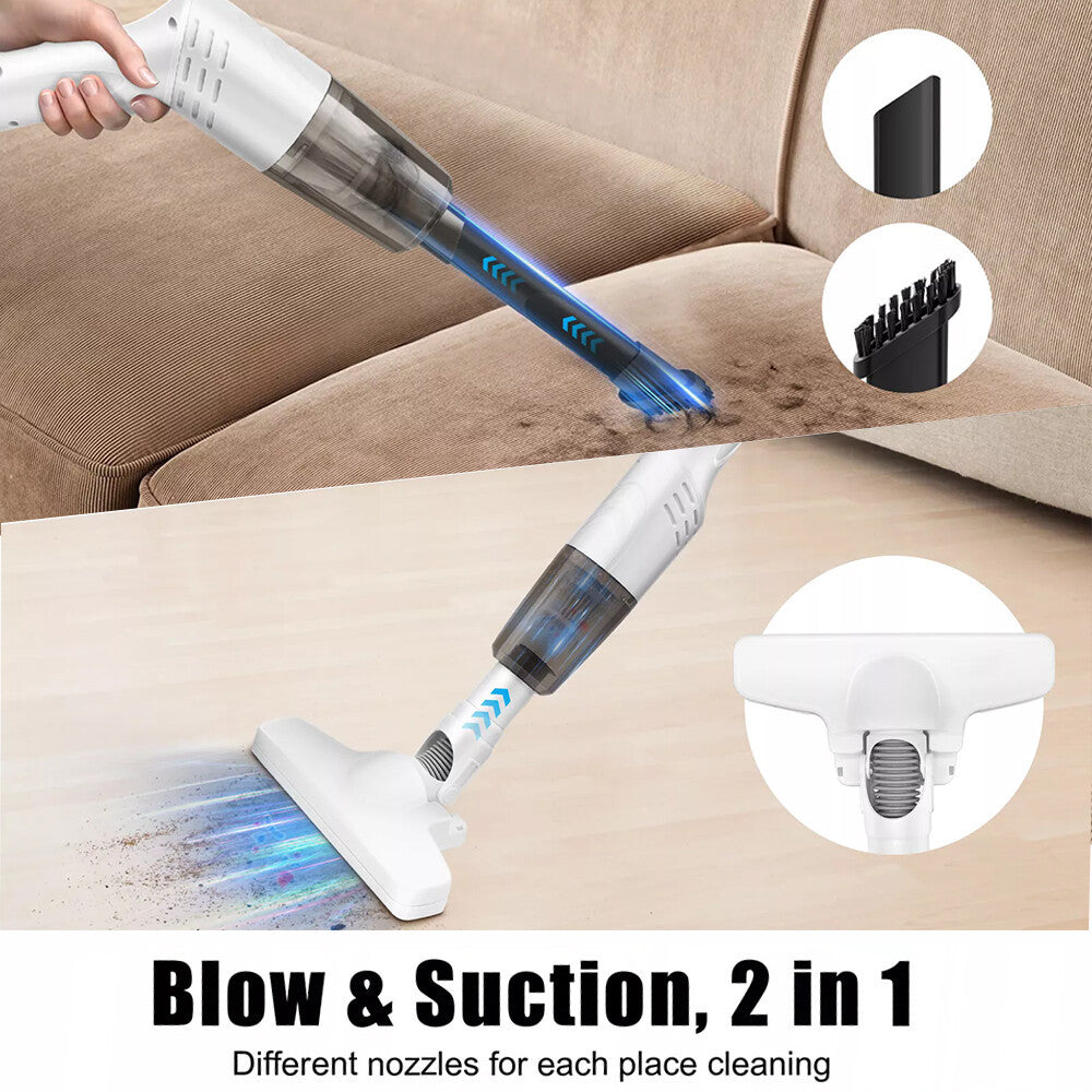 4 IN 1 Handheld Vac Cordless Vacuum Cleaner Upright Lightweight & Box White UK