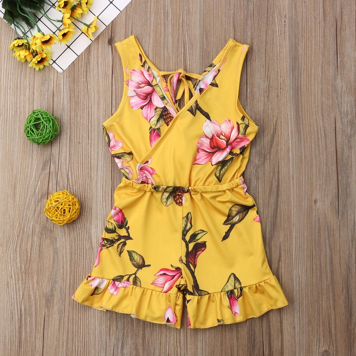 Summer Girls baby girl Floral Outfits Clothesc