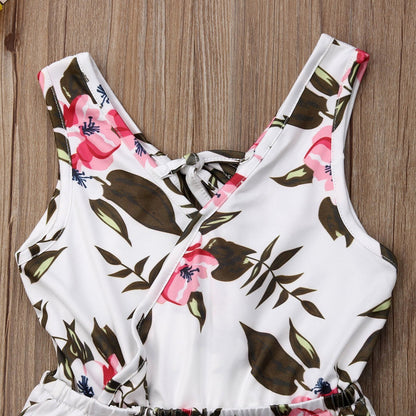 Summer Girls baby girl Floral Outfits Clothesc