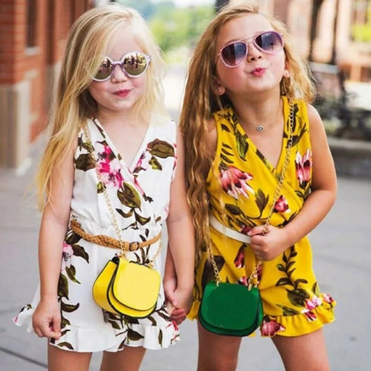 Summer Girls baby girl Floral Outfits Clothesc