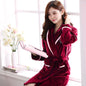 Flannel Thickened Long Section Bathrobe Men