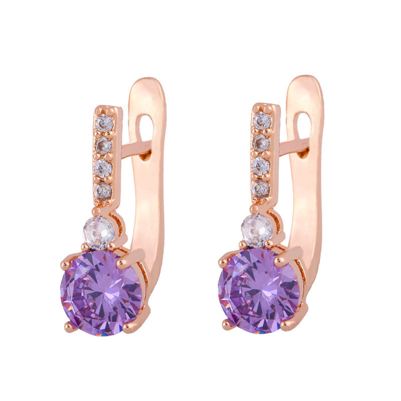 Big zircon ear buckle