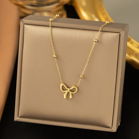 European And American Fashion Minority Design Bow Necklace For Women