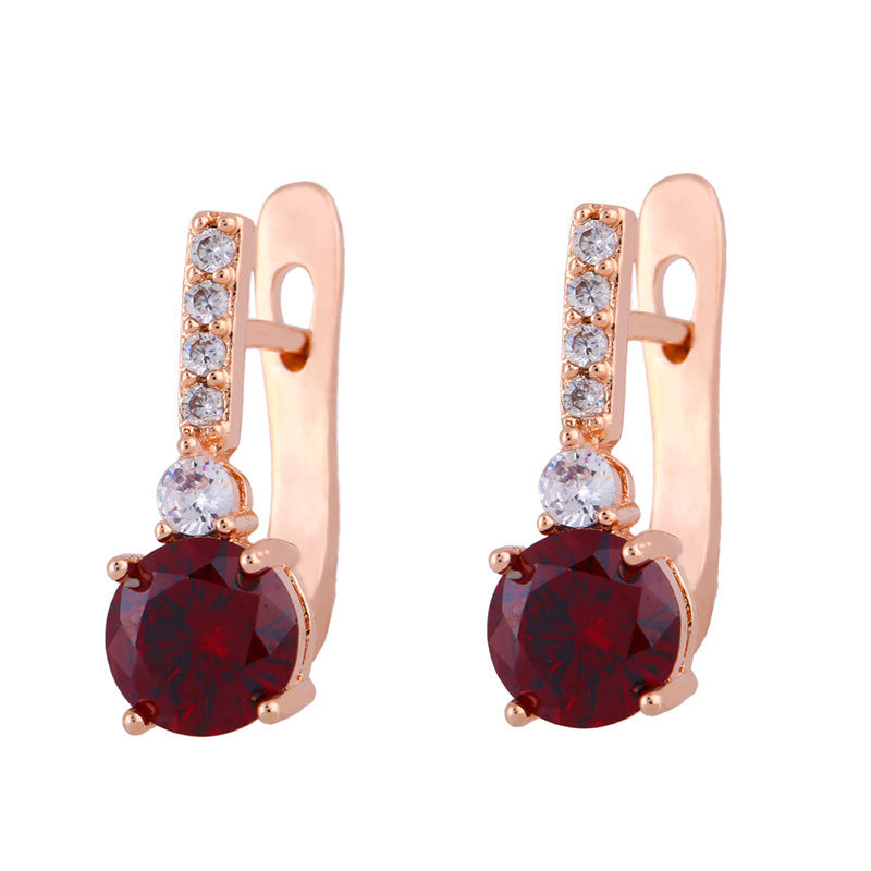 Big zircon ear buckle