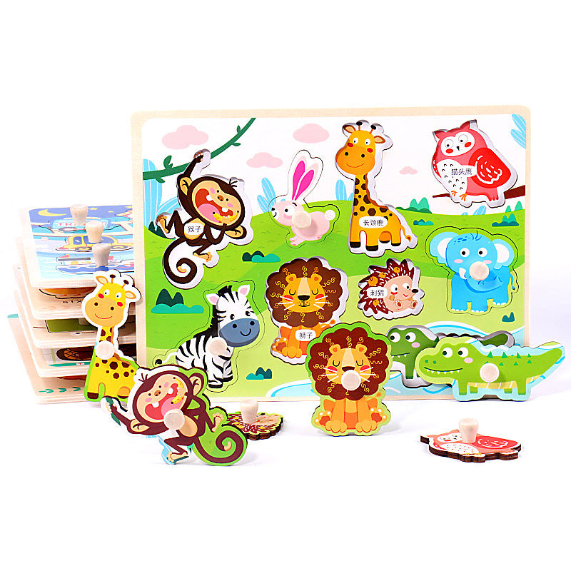 Wooden Three-Dimensional Puzzle Children's Educational Toys