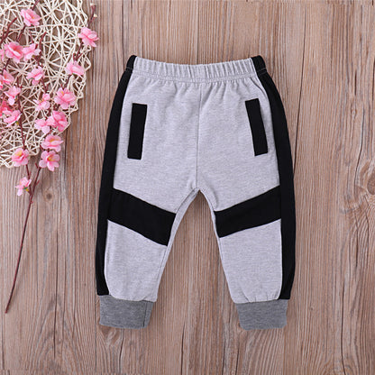 Letter Print Short Sleeve T-Shirt And Trousers Two-Piece Set