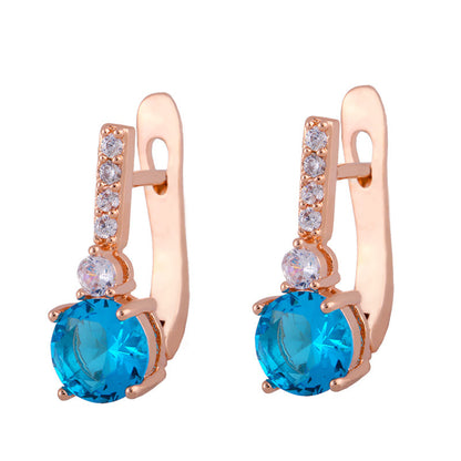 Big zircon ear buckle