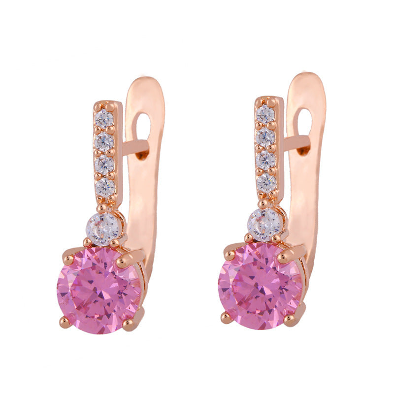 Big zircon ear buckle