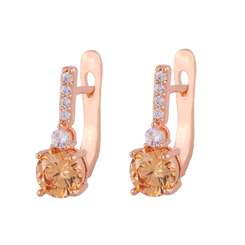 Big zircon ear buckle