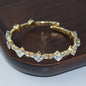 Shiny Silver Plated 1 Row Open Zircon Bracelet