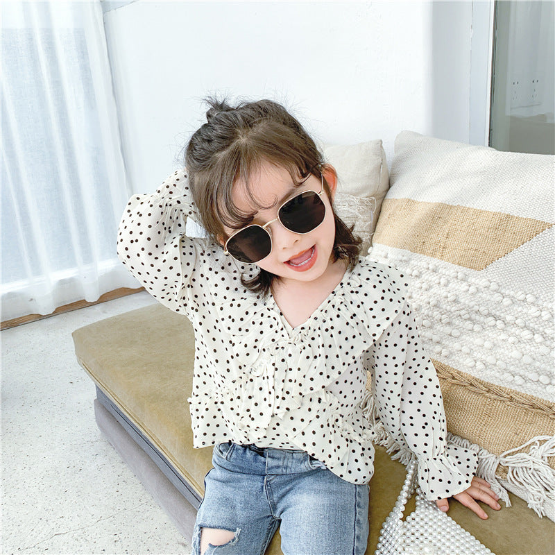 Shirt long-sleeved shirt top hooded doll shirt