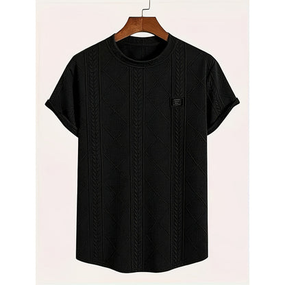 Geometric Embroidery Casual Short Sleeve