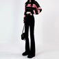 Light Blue Slightly Flared High Waist Slimming Mopping Jeans