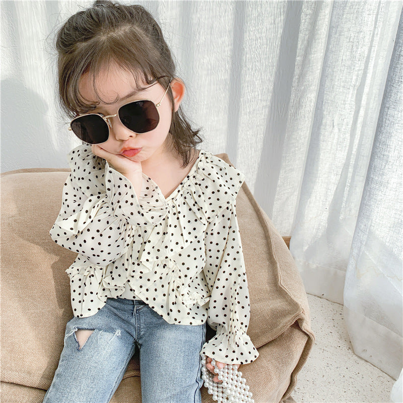 Shirt long-sleeved shirt top hooded doll shirt