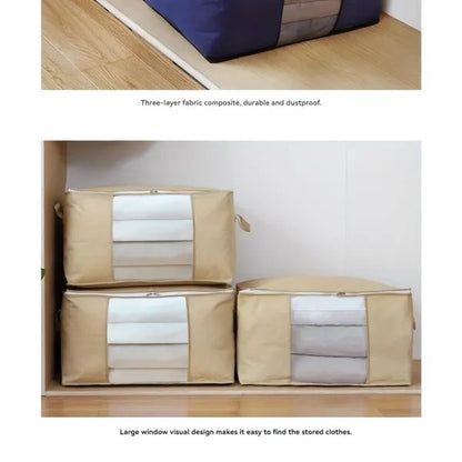 2-Pack Large Storage Bags With Clear Window Reinforced Handles