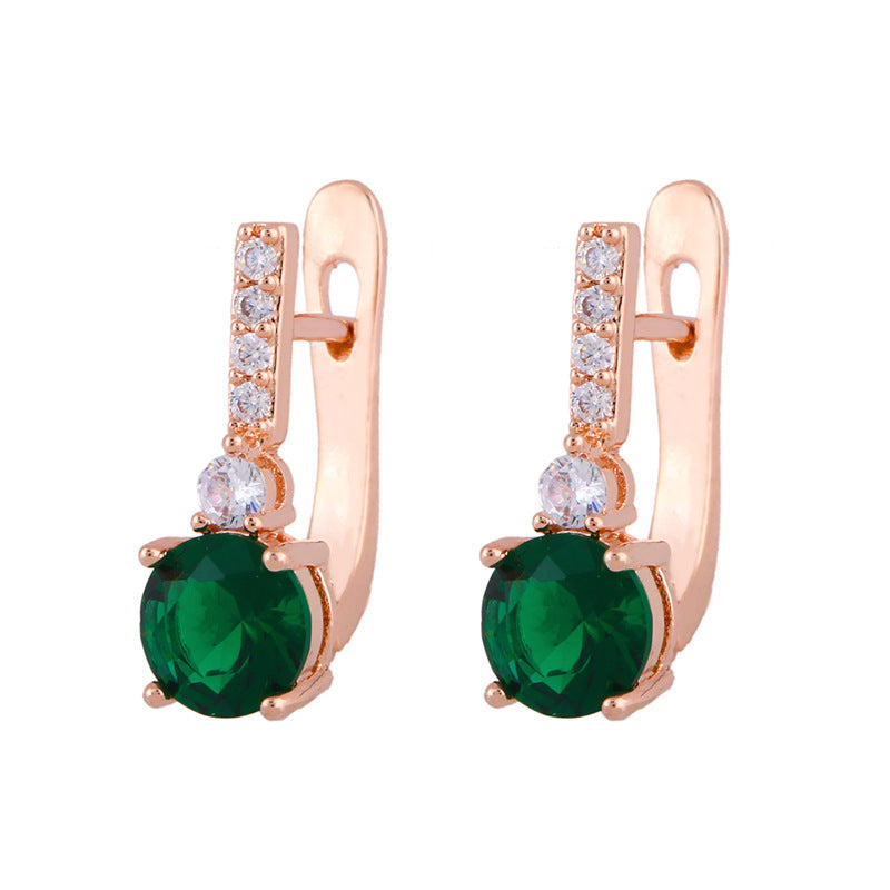 Big zircon ear buckle