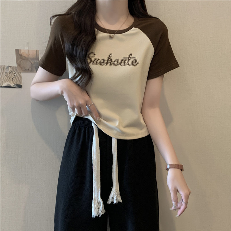 Women's Short-sleeved T-shirt Summer Slim Fit Slimming