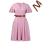 New V-neck Bell Sleeve Casual A- Line Women's Dress