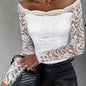 Women's Solid Color Sexy Lace Casual All-match Bottoming Shirt