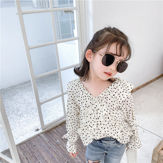 Shirt long-sleeved shirt top hooded doll shirt