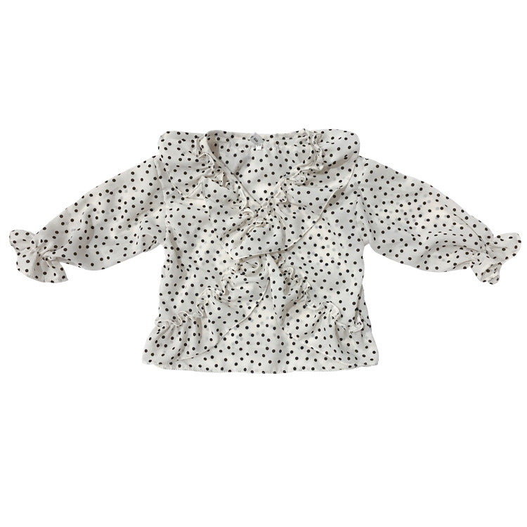 Shirt long-sleeved shirt top hooded doll shirt
