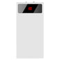 1Pc 20000mAh Power Bank Ultra-thin Phone Charger Dual USB Port Flashlight Battery Remain Display