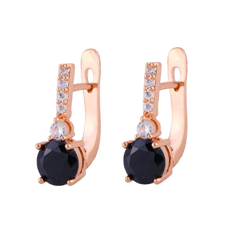 Big zircon ear buckle