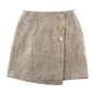 New Irregular Woolen Short Skirt Women's High Waist Slim