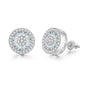 Hip Hop Round Diamond Gold-plated Thread Earrings