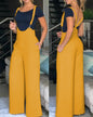 Summer Women's Solid Color Suspender Pants