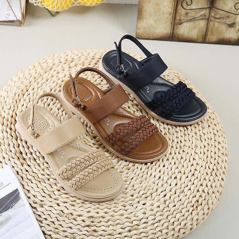Women's Thick Sole Soft Strap Buckle Hollow