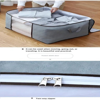 2-Pack Large Storage Bags With Clear Window Reinforced Handles