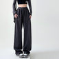 Casual Straight-leg High Waist Slimming Wide Leg Pants