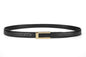 Cowhide Retro Black All-match Decorative Skirt Suit Jeans Leather Thin Belt
