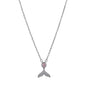 Women's Simple S925 Sterling Silver Fishtail Pendant Necklace