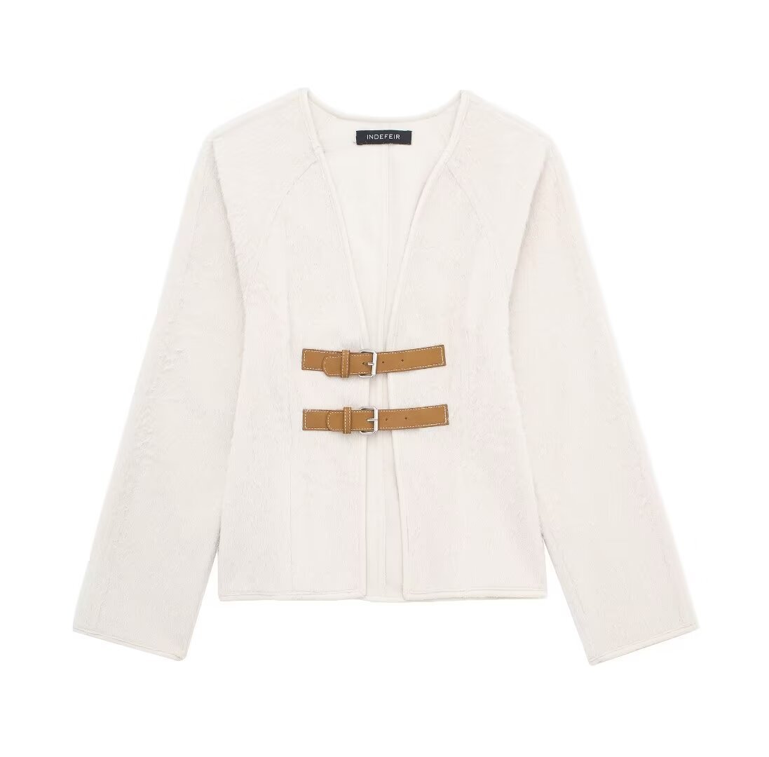 Fashionable Women's New Soft Coat With Strap