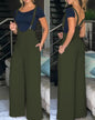 Summer Women's Solid Color Suspender Pants