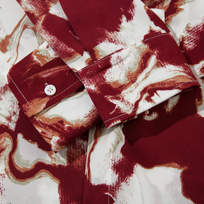 Fashion Personalized Ink Tie-dye Loose Shirt Men
