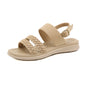 Women's Thick Sole Soft Strap Buckle Hollow