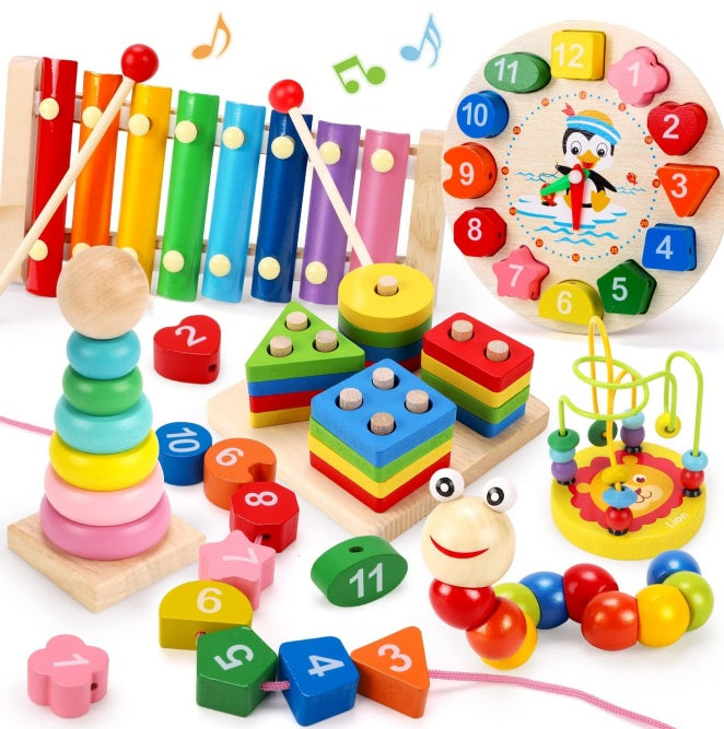 Wooden Baby Intellectual Development Toys, Birthday Gifts, Early Education Montessori Toys For Boys And Girls From 3 Years Old