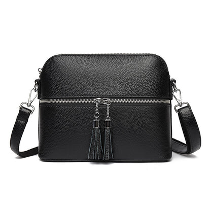 Fashion Casual Large Capacity Shell Bag Top Layer Leather One-shoulder Crossbody Bag