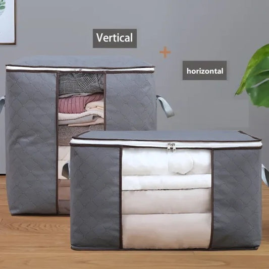 2-Pack Large Storage Bags With Clear Window Reinforced Handles